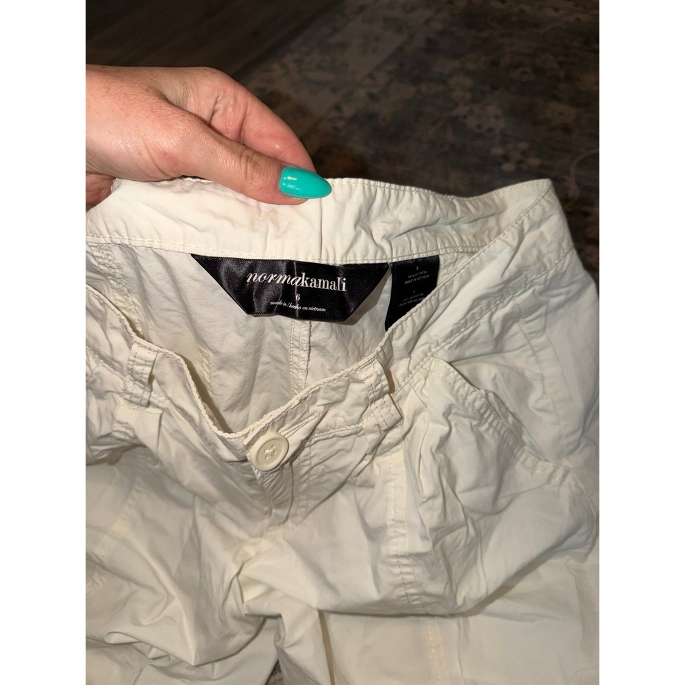 Norma Kamali Parachute Cargo Bermuda Long Length Shorts - Picture 2 of 3